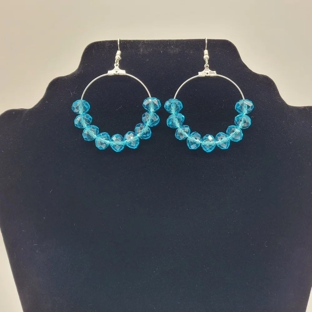 Handmade Silver-Tone Hoop Earrings​​​
